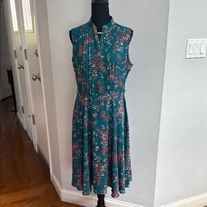 Nanette Lepore Green and Blue Sleeveless Sundress- no belt